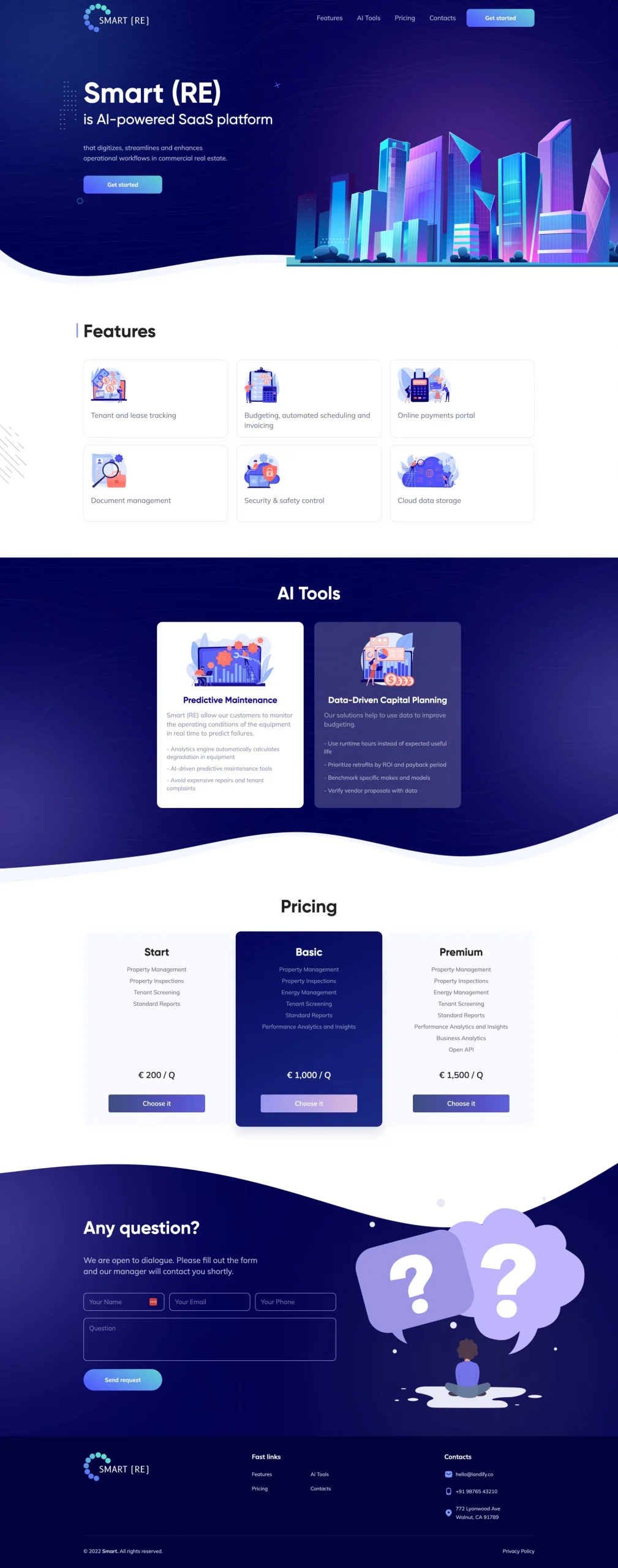 Сайт под ключ + дизайн. Landing Page. Backend